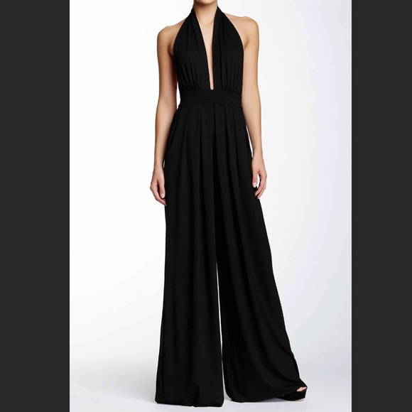 Nadia Tarr Other - Nadia Tarr Backless Halter Wide Leg Jumpsuit